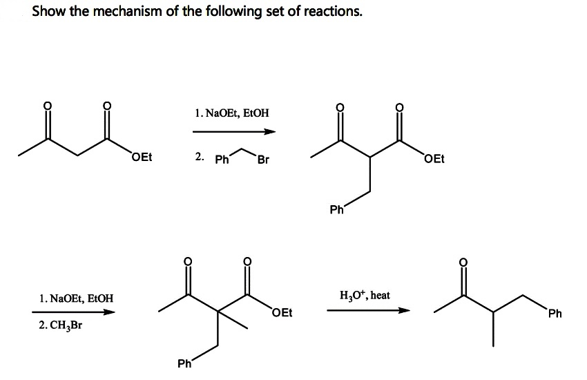 Solved Show the mechanism of the following set of reactions. | Chegg.com