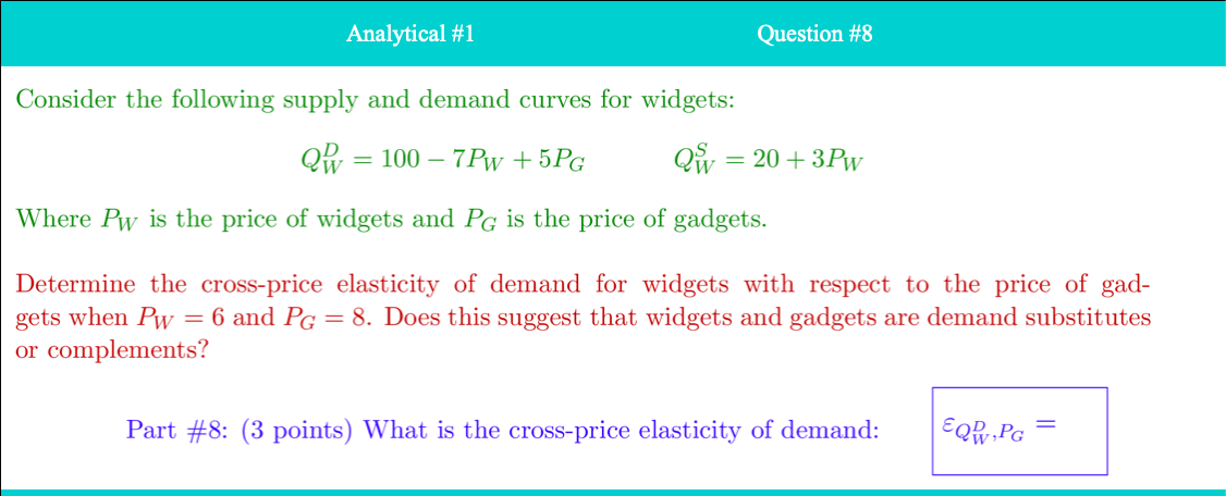 Solved Analytical #1 Question #4 Consider the following | Chegg.com