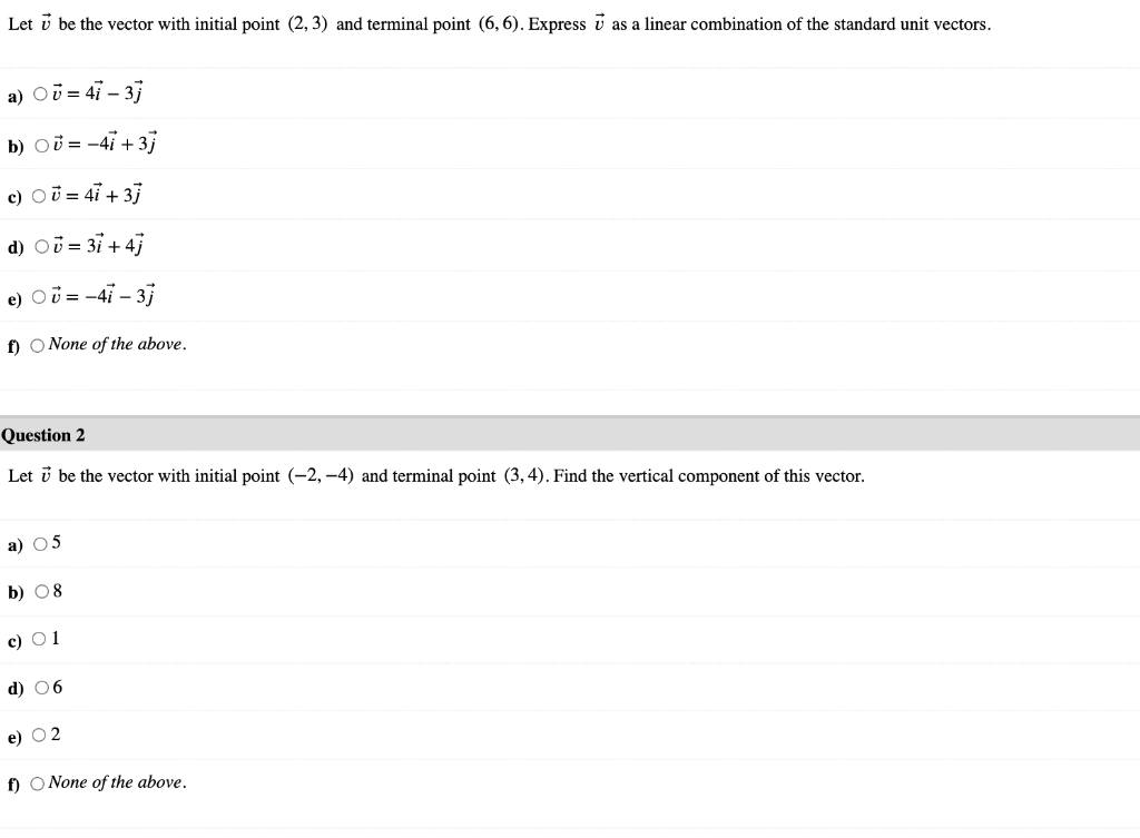 Solved Let ū be the vector with initial point (2, 3) and | Chegg.com