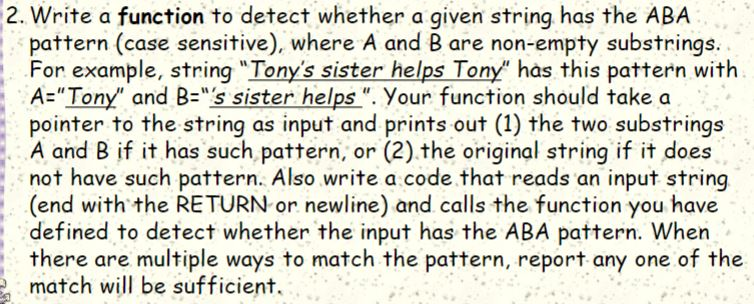2. Write a function to detect whether a given string | Chegg.com