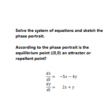 Solved Solve the system of equations and sketch the phase | Chegg.com