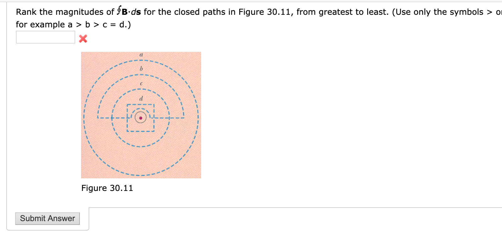 Solved Rank the magnitudes of B·ds for the closed paths in | Chegg.com