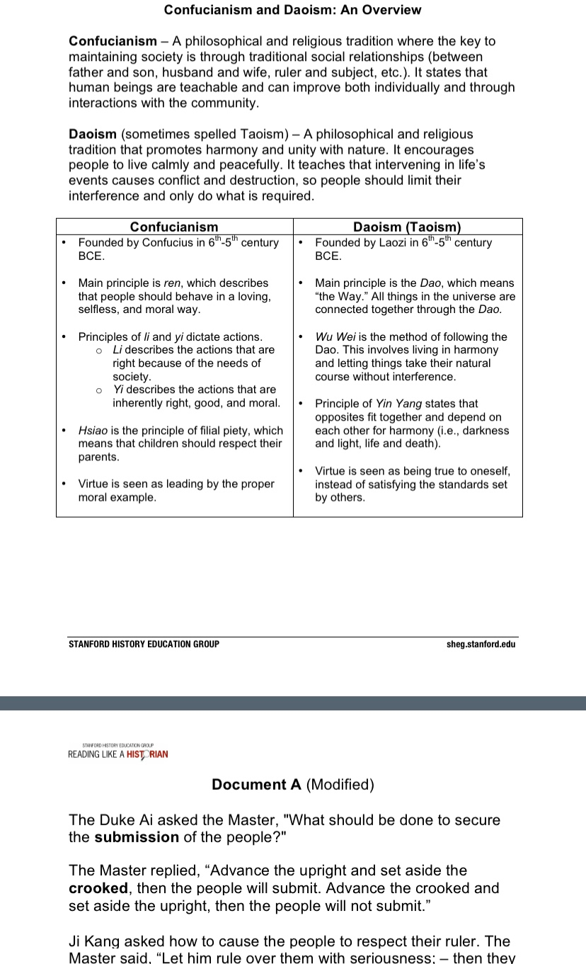 After reading Documents A and B ONLY and completing | Chegg.com