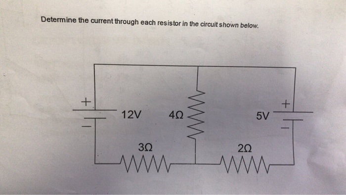 Solved Determine The Current Through Each Resistor In The 0635