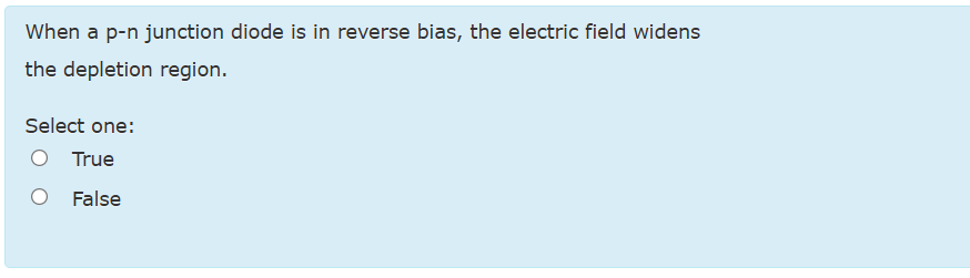 Solved When a p-n junction diode is in reverse bias, the | Chegg.com