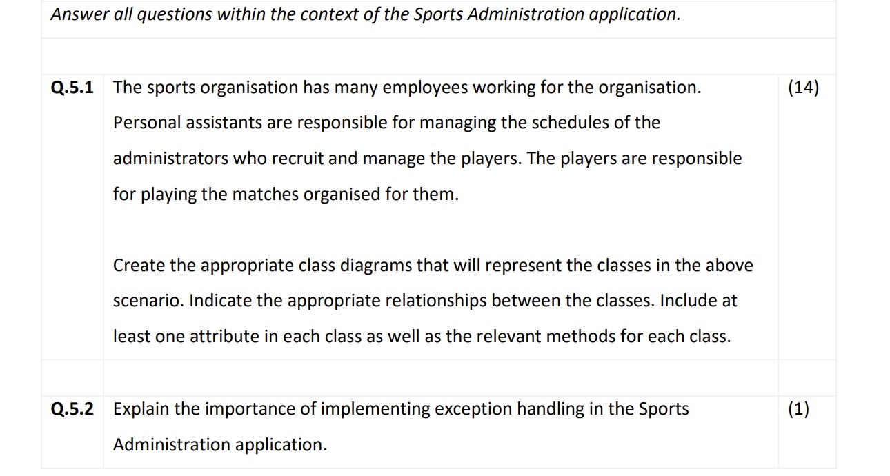 Solved Answer all questions within the context of the Sports