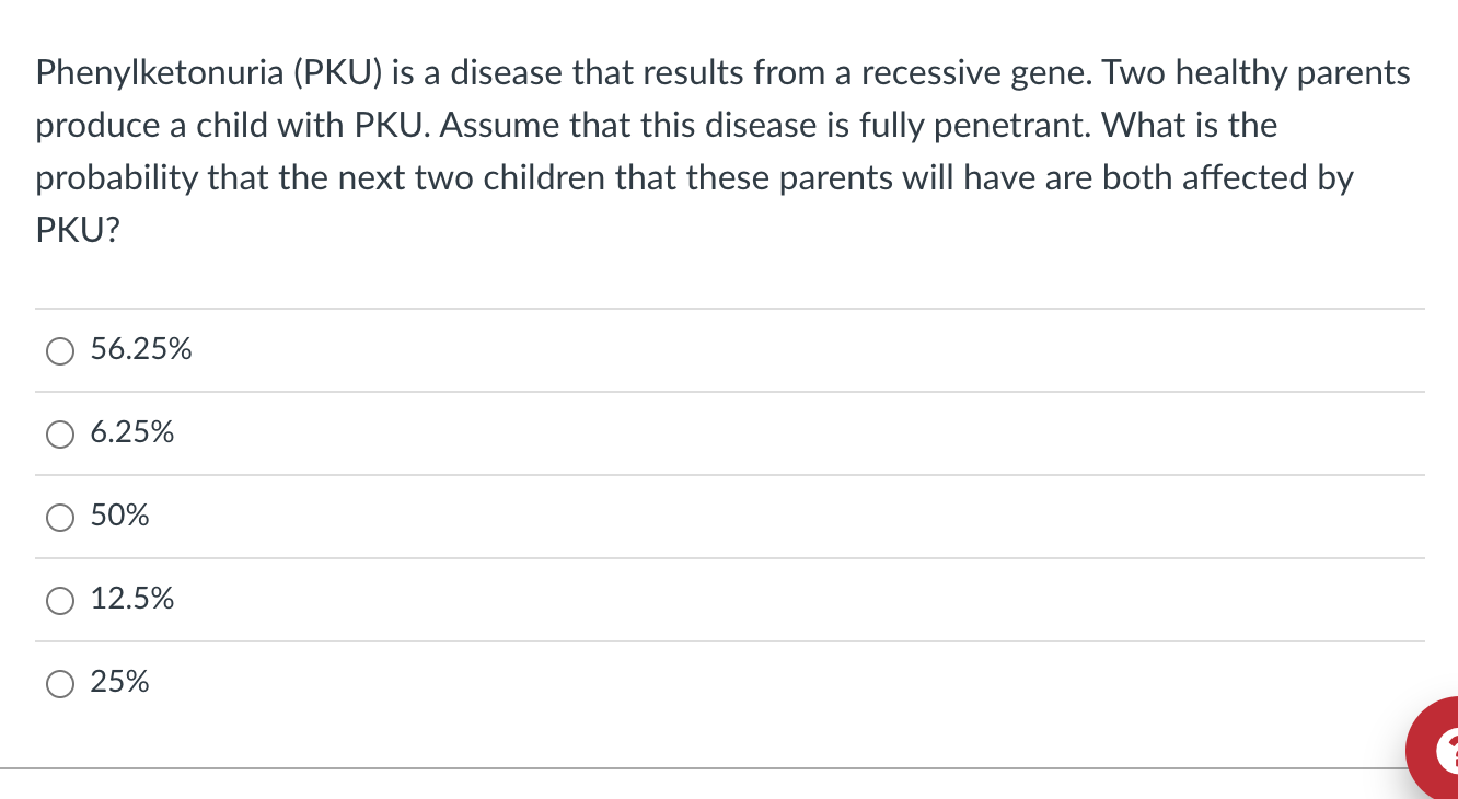 Solved Phenylketonuria (PKU) is a disease that results from