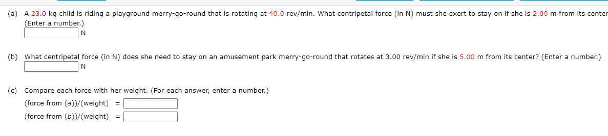 Solved (a) A 23.0 kg child is riding a playground | Chegg.com