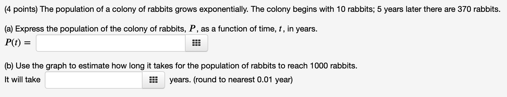 solved-4-points-the-population-of-a-colony-of-rabbits-chegg