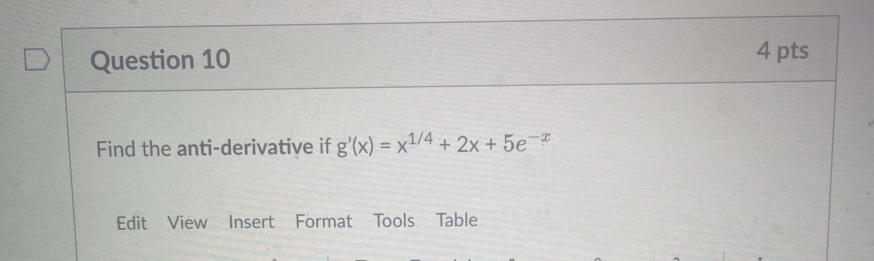 solved-find-the-anti-derivative-if-g-x-x1-4-2x-5e-x-edit-chegg