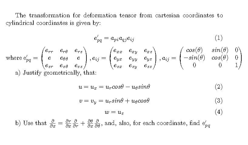 The transformation for deformation tensor from | Chegg.com
