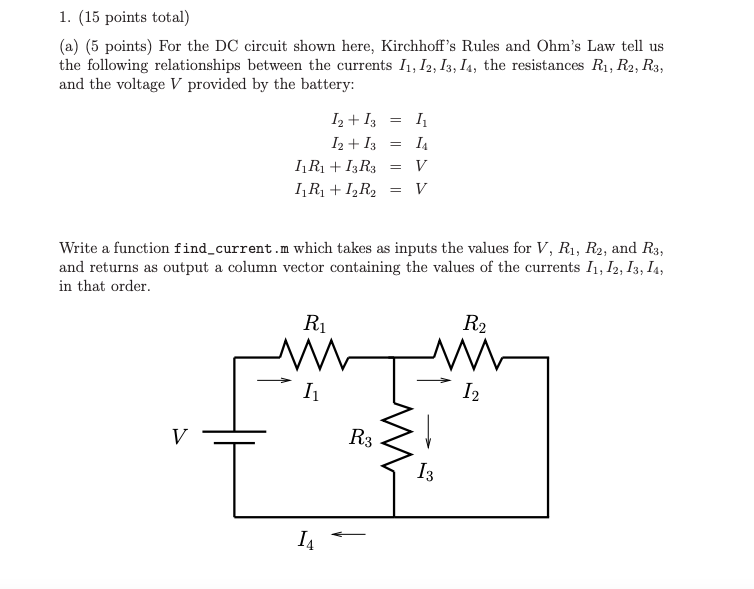 Solved (a) (5 Points) For The DC Circuit Shown Here, | Chegg.com