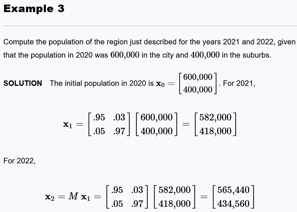 Solved 13. [T] Let M and x0 be as in Example 3 . a. Compute | Chegg.com
