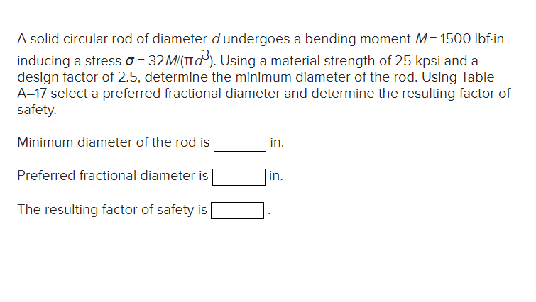 Solved A solid circular rod of diameter d undergoes a | Chegg.com
