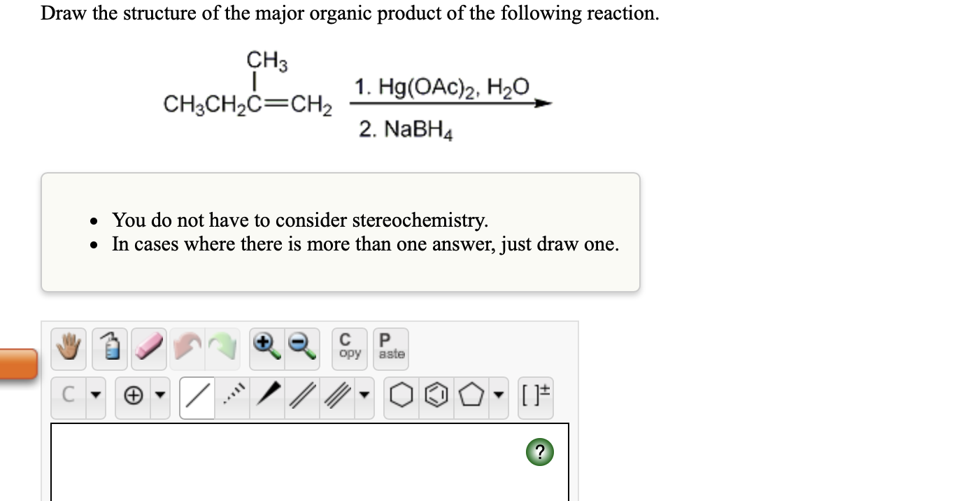 Solved Draw the structure of the major organic product of | Chegg.com