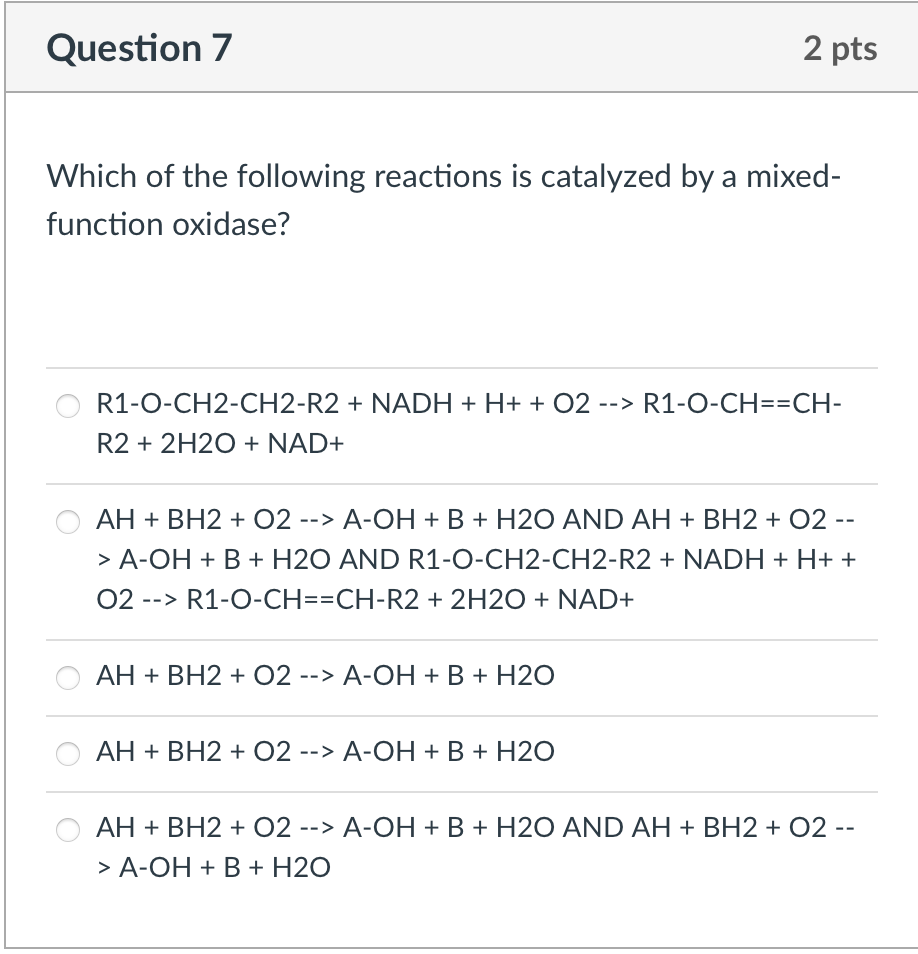 Opgive investering varme Solved Question 7 2 pts Which of the following reactions is | Chegg.com