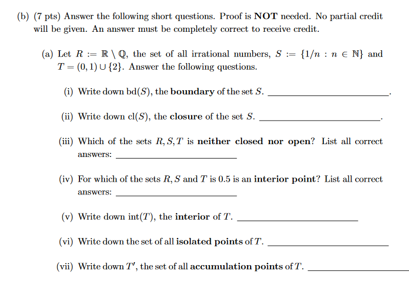 Solved (b) (7 Pts) Answer The Following Short Questions. | Chegg.com