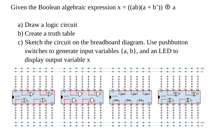 Solved Given the Boolean algebraic expression | Chegg.com