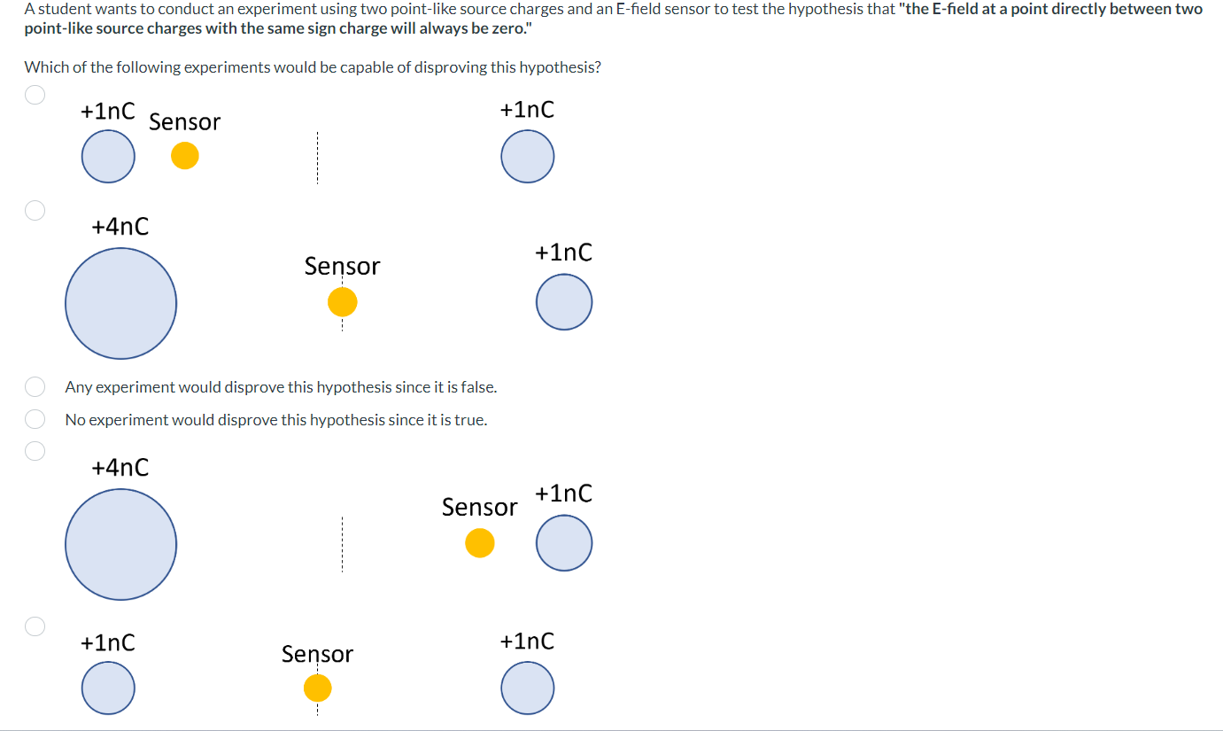 Solved A student wants to conduct an experiment using two | Chegg.com