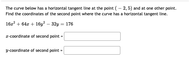 Solved The curve below has a horizontal tangent line at the | Chegg.com