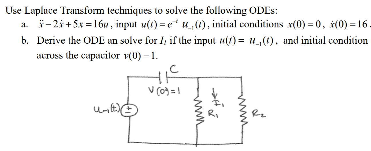 Solved Use Laplace Transform Techniques To Solve The Foll Chegg Com