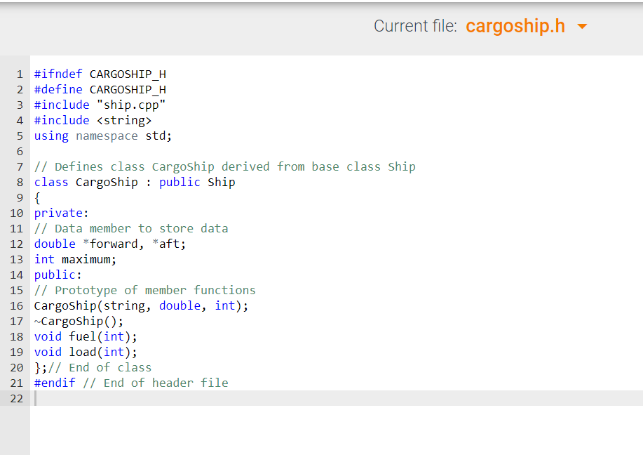 In C++ 20.16 Chapter 20 Program - Inheritance and | Chegg.com