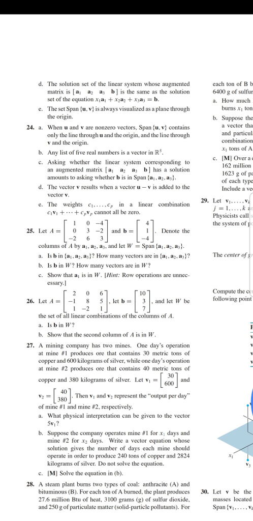 Solved d. The solution set of the linear system whose | Chegg.com