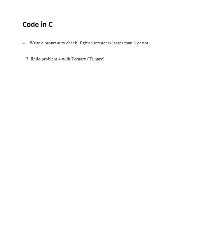 Solved Code in C 4. Write a program to check if given | Chegg.com