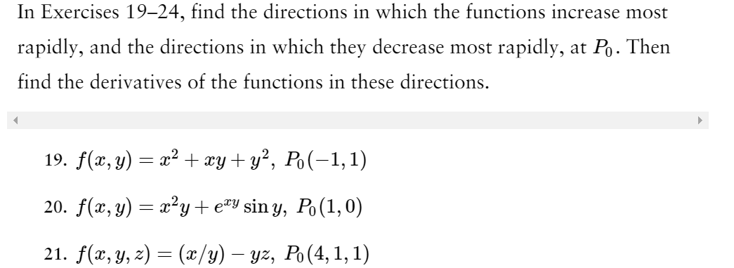 Solved In Exercises 19-24, Find The Directions In Which The | Chegg.com