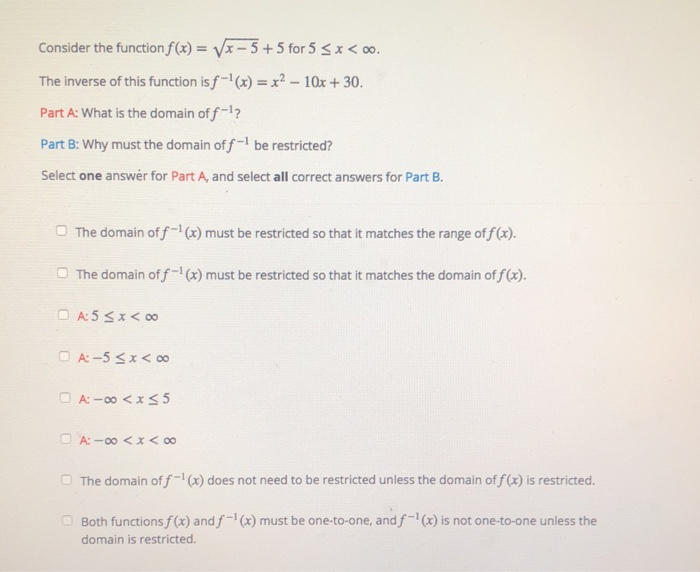 Solved Consider the function f(x)-Vx 55 for 5 x