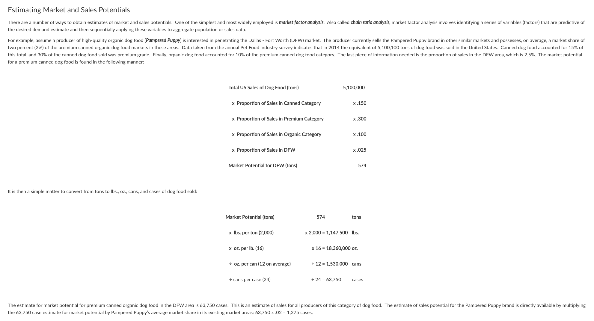 Solved the desired demand estimate and then sequentially