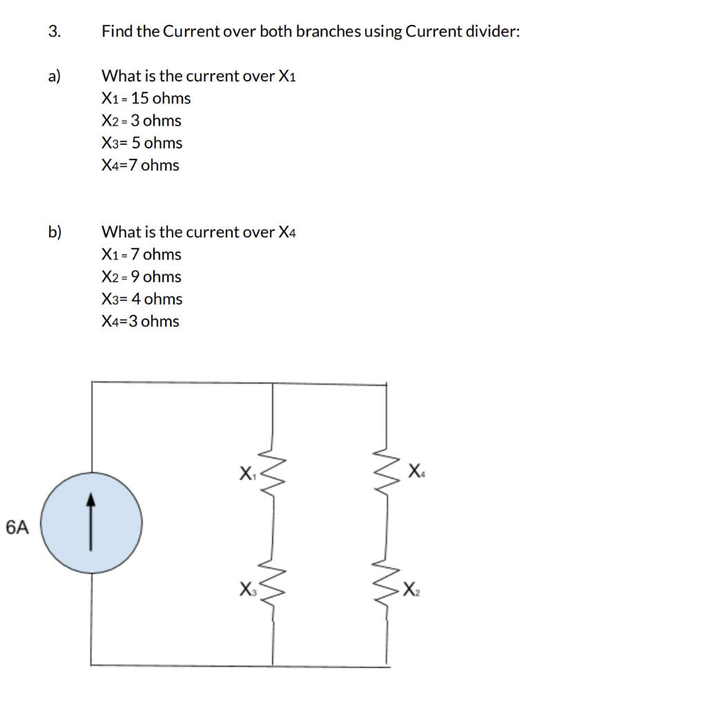 Solved 3. Find the Current over both branches using Current | Chegg.com