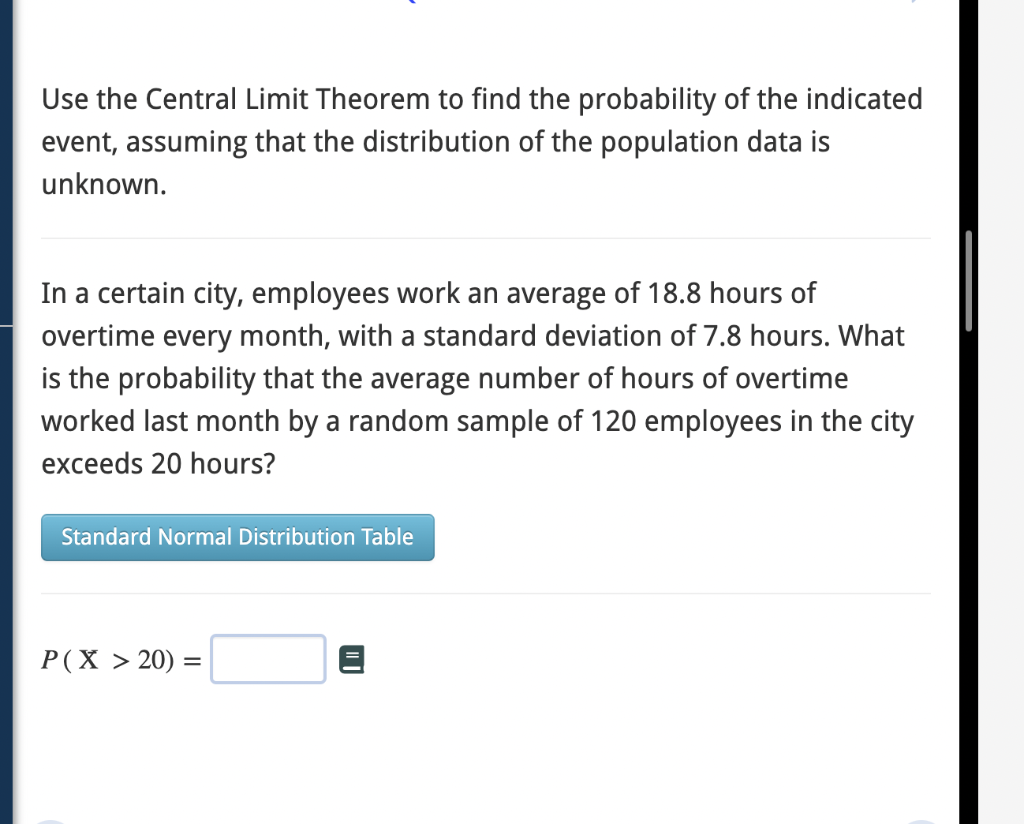 Solved Use The Central Limit Theorem To Find The Probability | Chegg.com