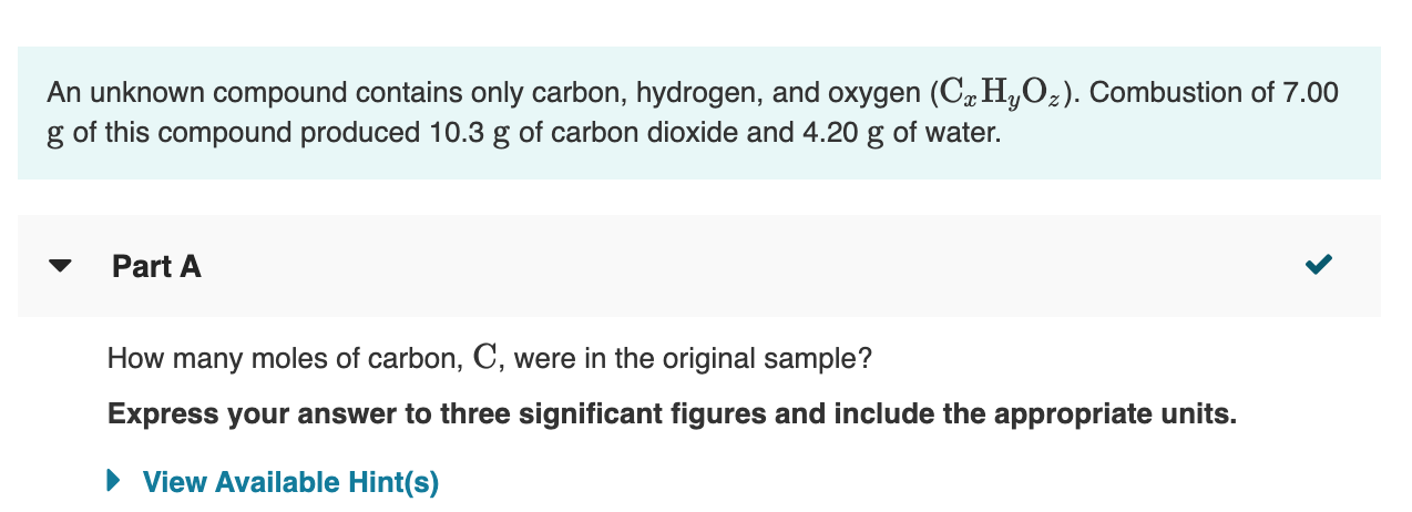 solved-an-unknown-compound-contains-only-carbon-hydrogen-chegg