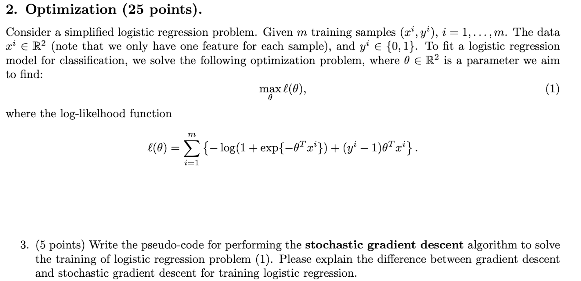 2. Optimization ( 25 Points). Consider A Simplified | Chegg.com