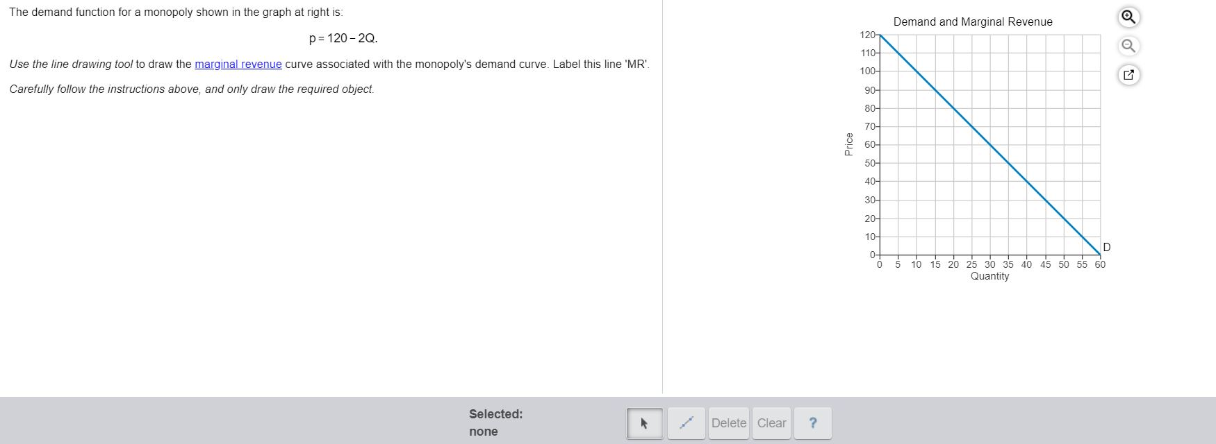 Solved Demand and Marginal Revenue The demand function for a | Chegg.com