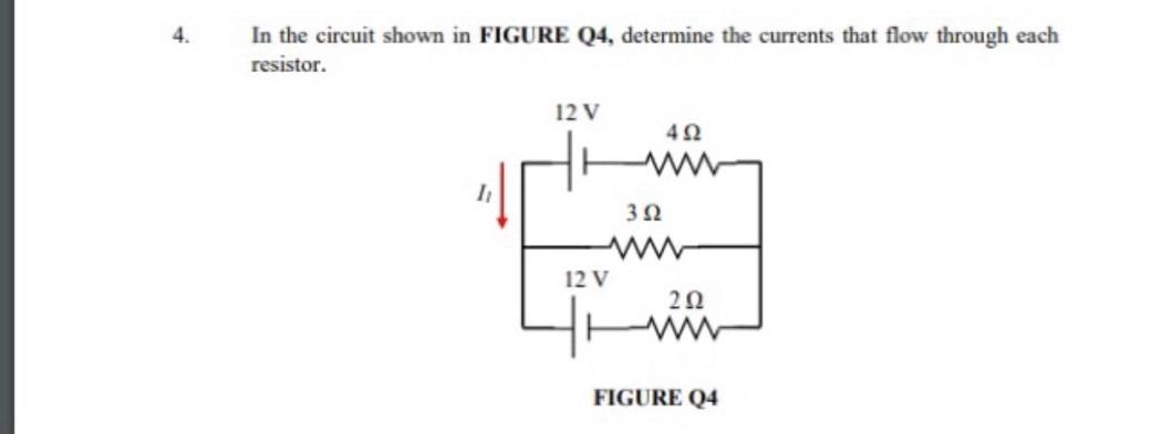 Solved 4. In the circuit shown in FIGURE Q4, determine the | Chegg.com