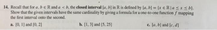 Solved 14. Recall That For A, B € Randa | Chegg.com