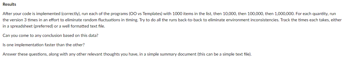 Solved Object Oriented Design (Inheritance) vs Templates We | Chegg.com