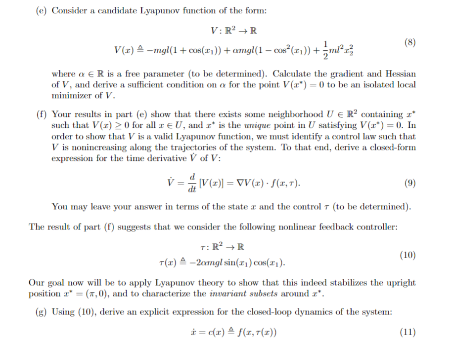 Solved Problem 4: Nonlinear feedback and stability analysis | Chegg.com