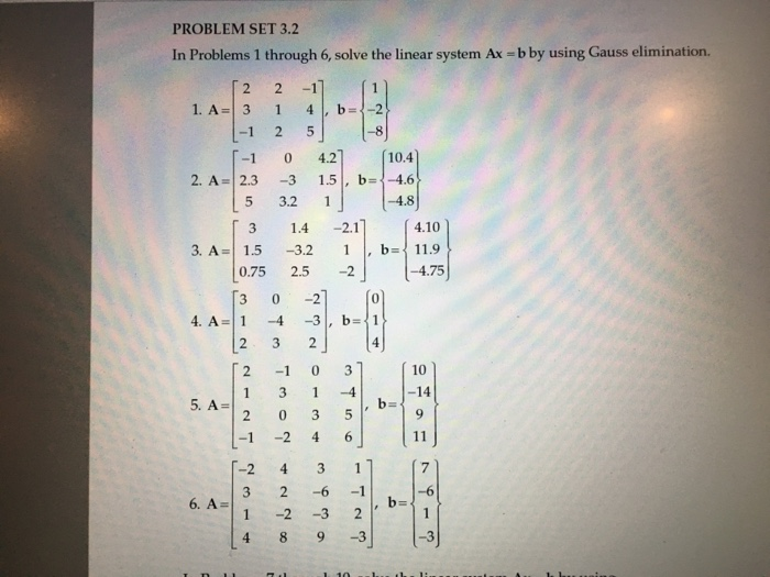 Solved PROBLEM SET 3.2 In Problems 1 through 6, solve the | Chegg.com