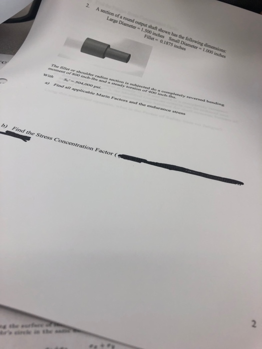 Solved a) Find all b) Find the Stress Concentration Factor ( | Chegg.com