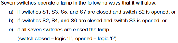 Solved Derive the logic expression of the output of the lamp | Chegg.com