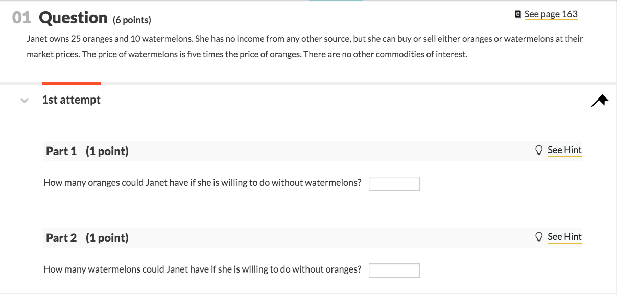 Solved e See page 163 01 Question (6 points) Janet owns 25 | Chegg.com
