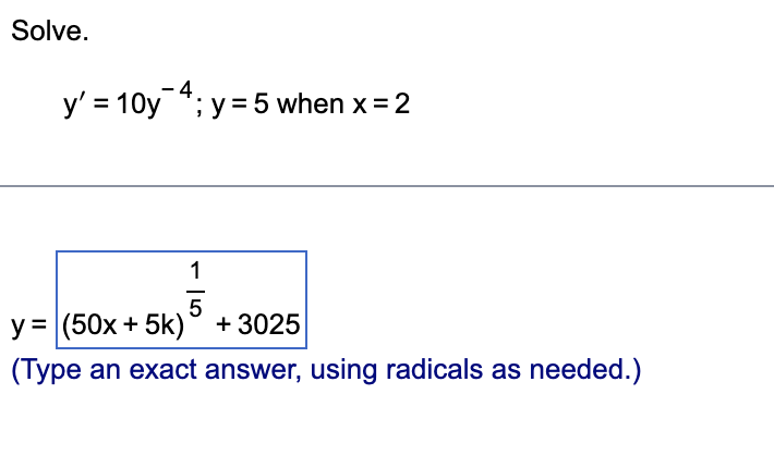 2x 10 5y 4 solve for y