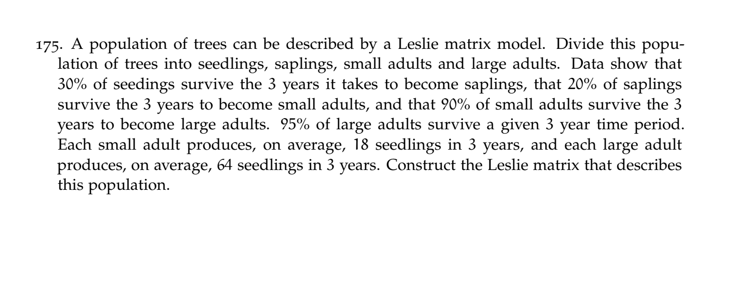 Solved 175. A population of trees can be described by a | Chegg.com