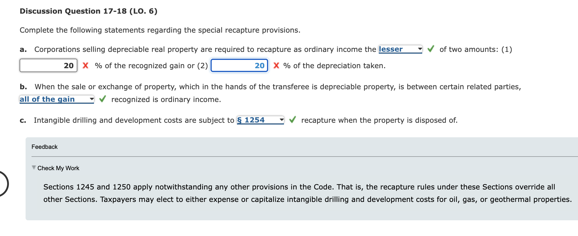 Solved Discussion Question 17-18 (LO. 6) Complete The | Chegg.com