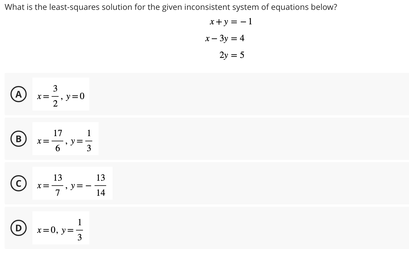 solved-what-is-the-least-squares-solution-for-the-given-chegg