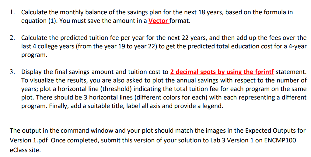 lab assignment 3 tuition savings calculator