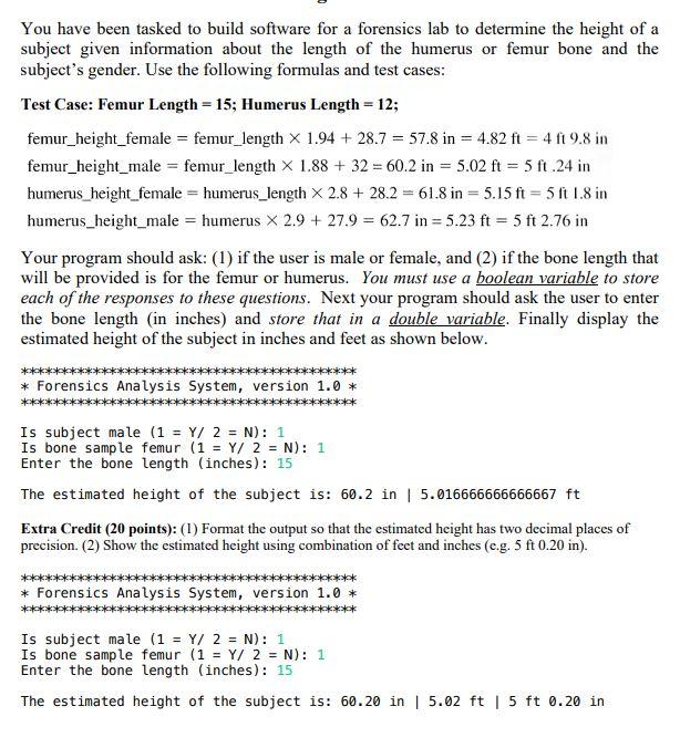 Solved You have been tasked to build software for a | Chegg.com